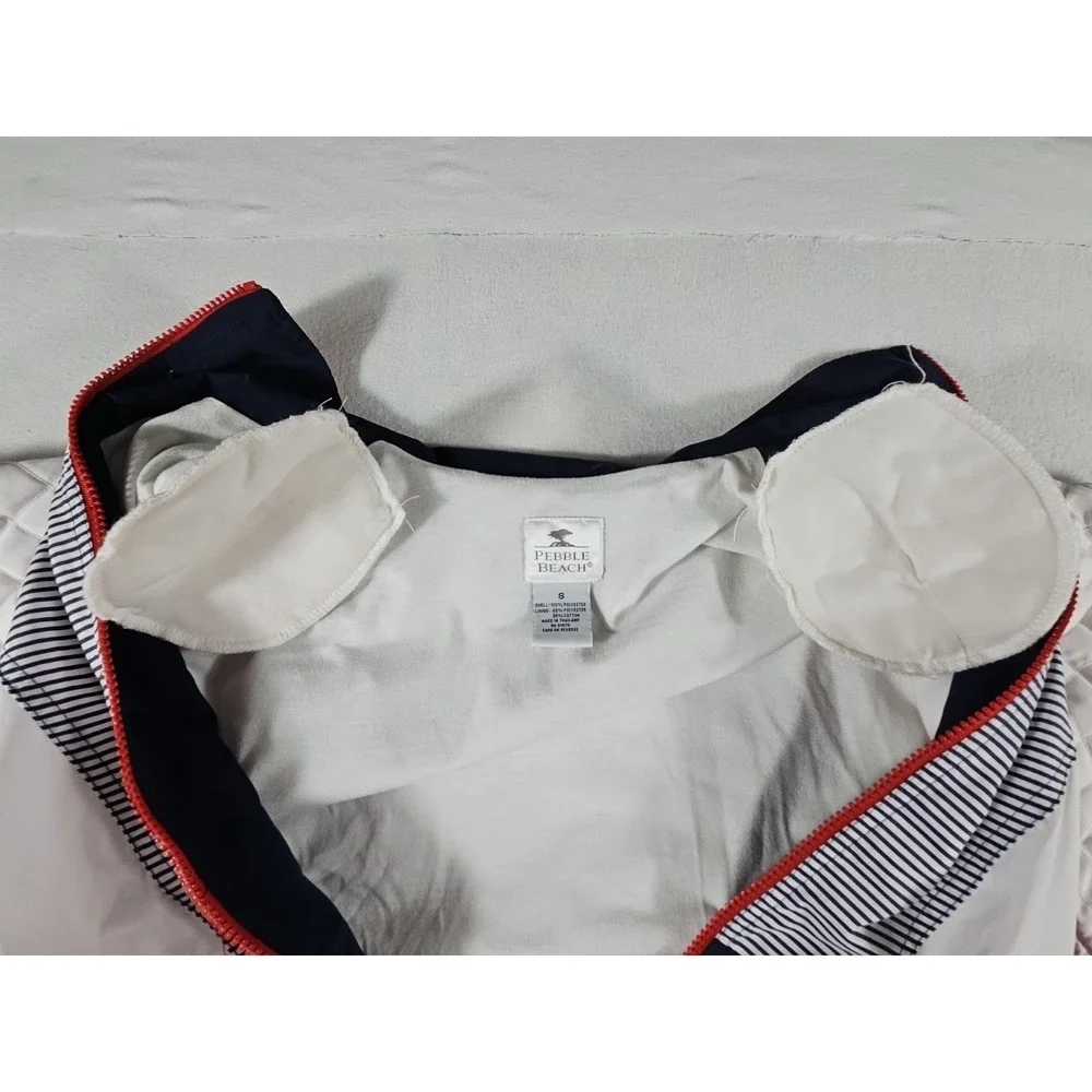 Vintage Pebble Beach‎ Color Block Windbreaker Red White Blue Size Small